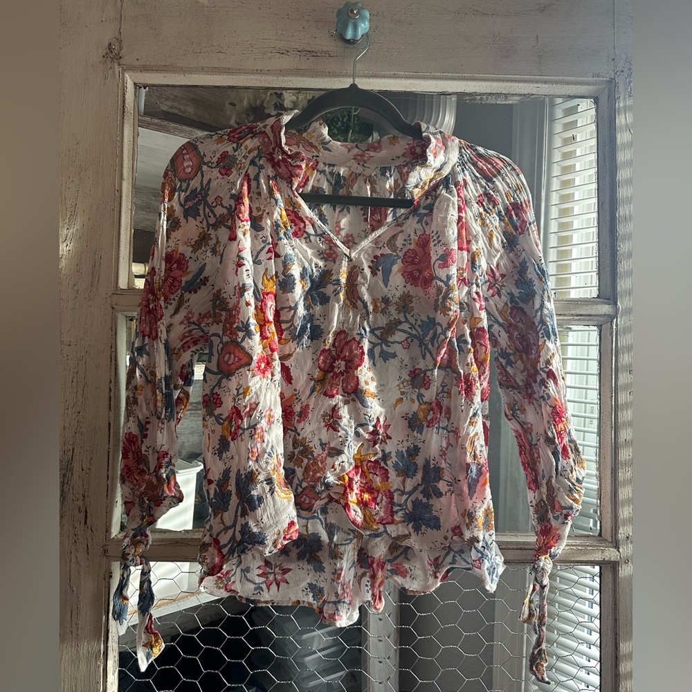 A12 Nicole Miller | Floral  3/4 Sleeve Top